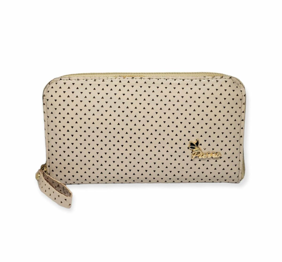 Πορτοφόλι Με Φερμουάρ Pierro Accessories - Μπεζ