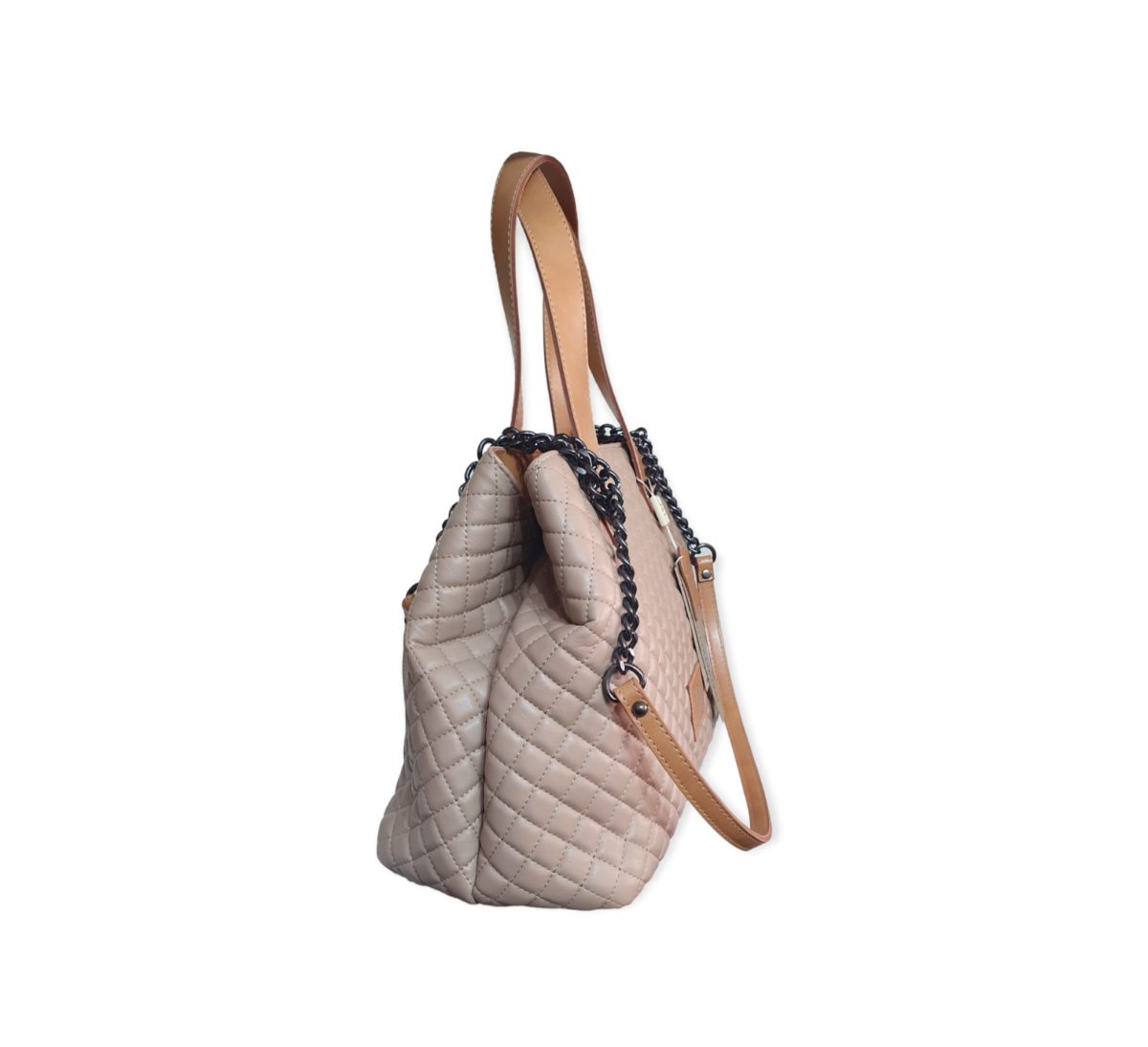 Τσάντα Ώμου Καπιτονέ Pierro Accessories - Κάμελ