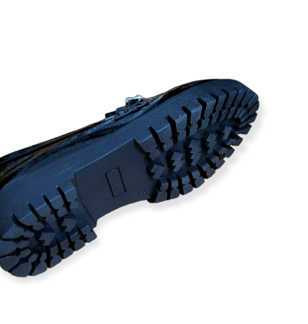 Γυναικεία Loafers Λουστρίνι Με Διακοσμητικό Στρας - Μαύρο