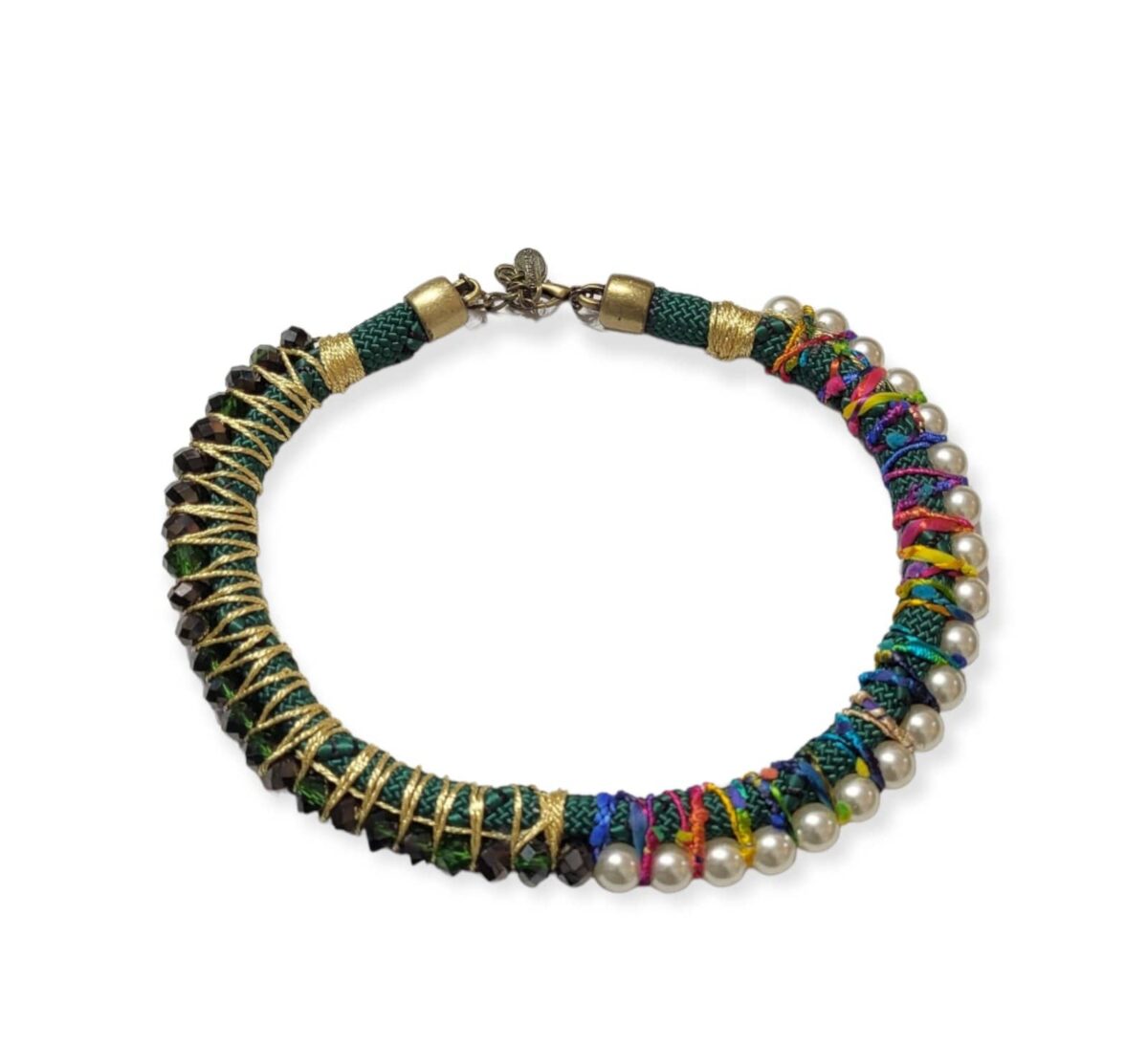Γυναικείο Κολιέ Artwear Dimitriadis Με Σχοινί Και Πέρλες