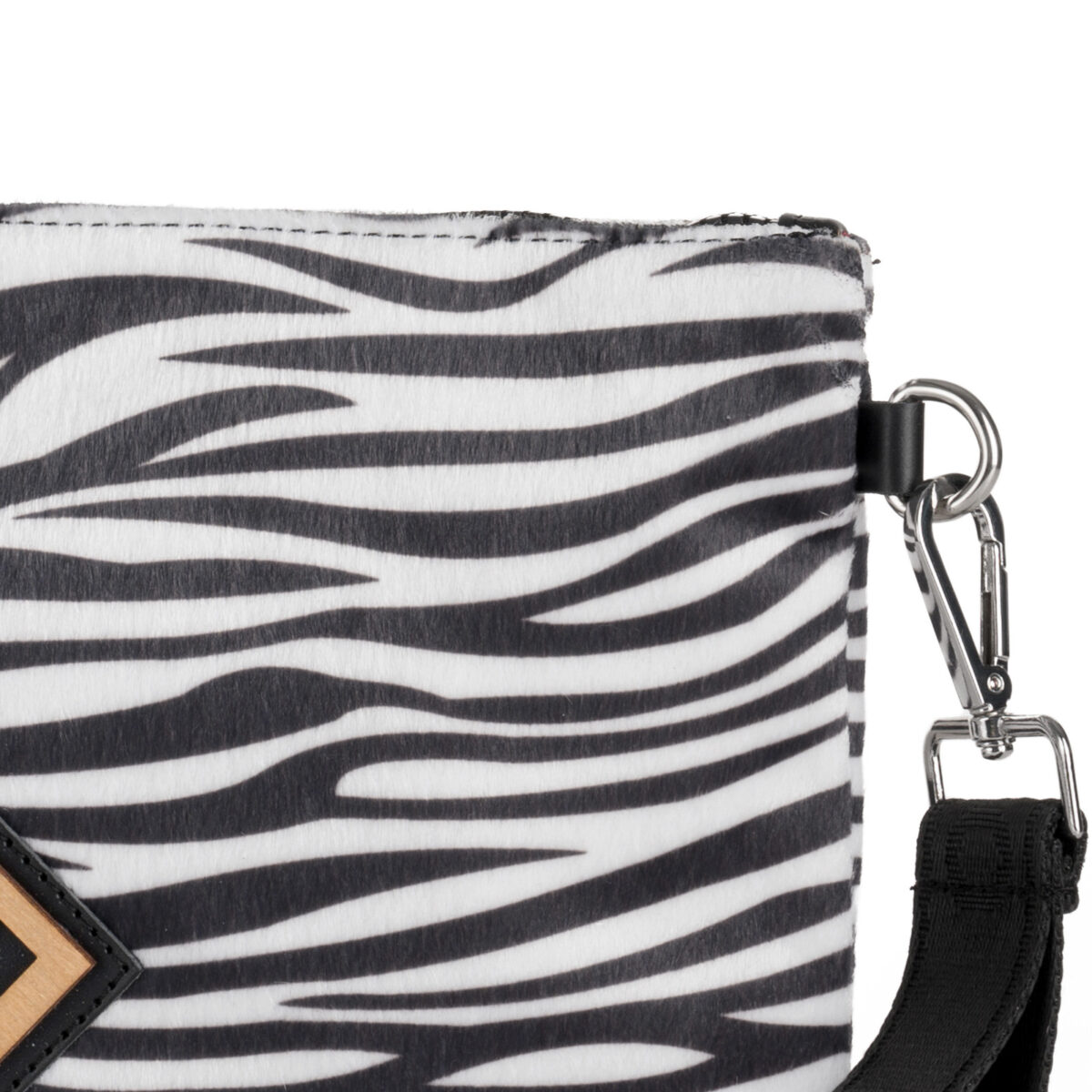 Τσαντάκι Χειρός Zebra Print Pierro Accessories – Ασπρόμαυρο