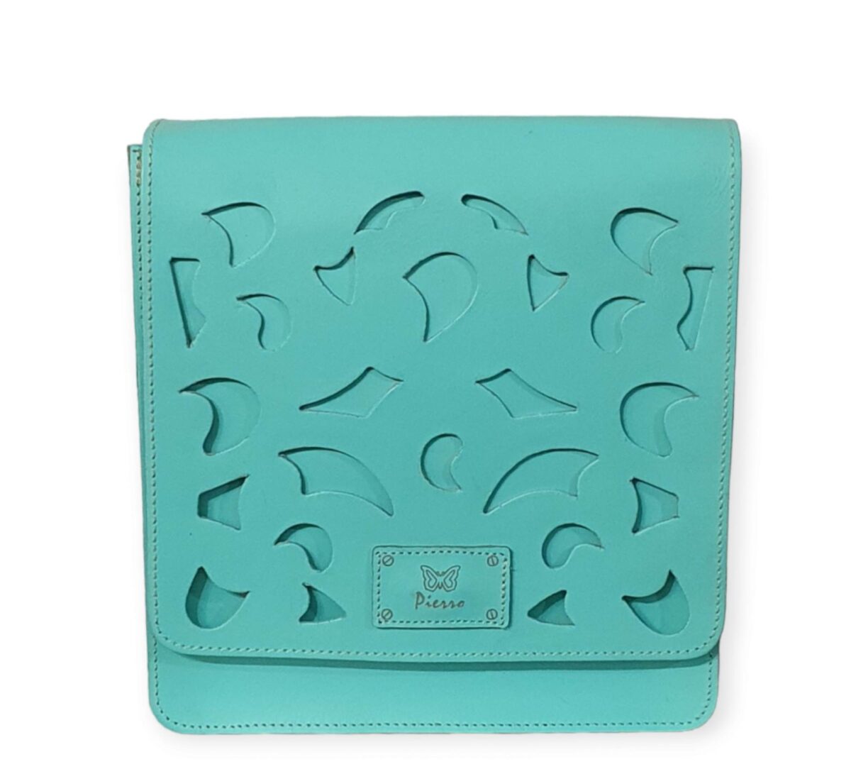 Τσάντα Ώμου Δερμάτινη Pierro Accessories - Aqua