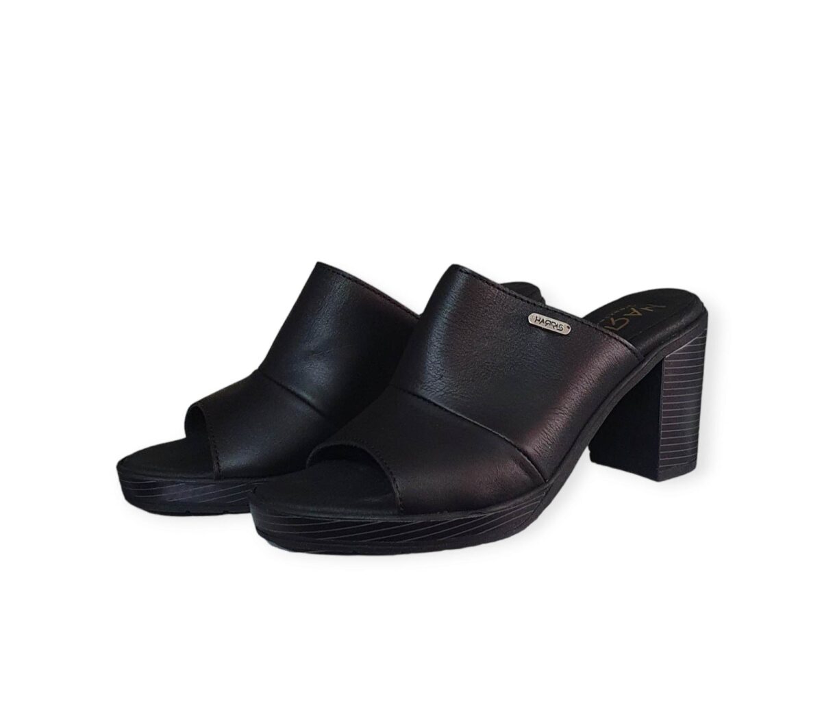 Γυναικεία Δερμάτινα Mules Harris – Μαύρο
