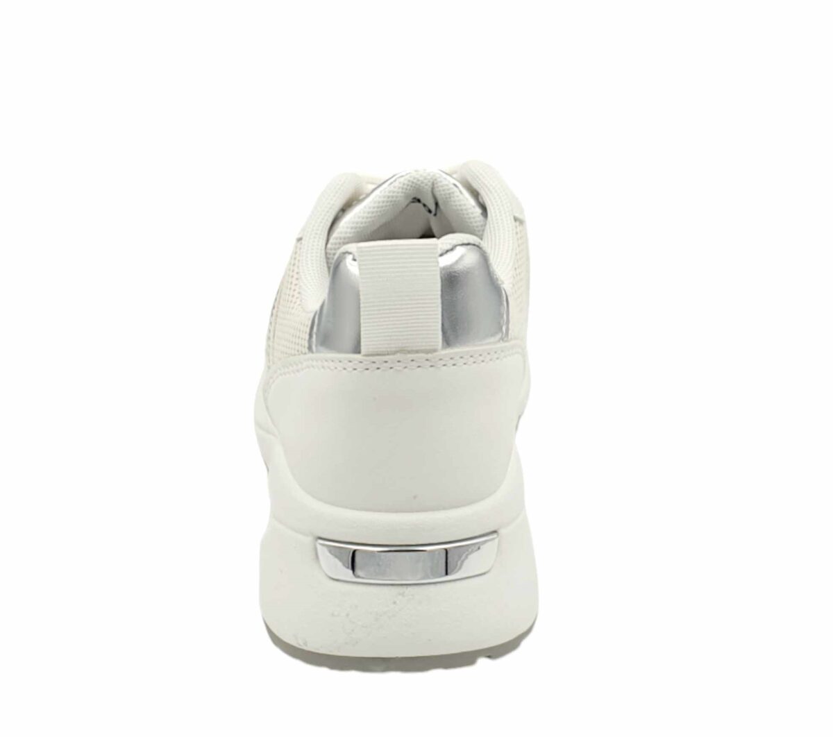 Γυναικεία Sneakers Με Ασημί Λεπτομέρεια - Λευκό