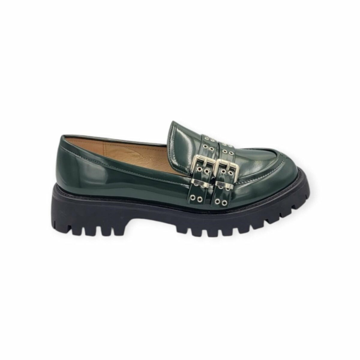 Loafers Φλωρεντίκ Με Διακοσμητικά Λουράκια - Πράσινο