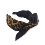Στέκα Μαλλιών Με Φιόγκο Leopard Print - Μαύρο Στέκα Μαλλιών Με Φιόγκο Leopard Print - Μαύρο