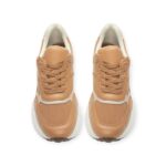 Sneakers Δερμάτινα Σε Συνδυασμό Χρωμάτων Και Υλικών - Cuoio