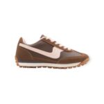 Sneakers Σε Συνδυασμό Χρωμάτων Και Υλικών - Καφέ