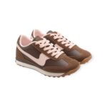 Sneakers Σε Συνδυασμό Χρωμάτων Και Υλικών - Καφέ