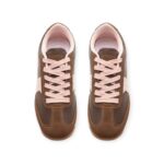 Sneakers Σε Συνδυασμό Χρωμάτων Και Υλικών - Καφέ